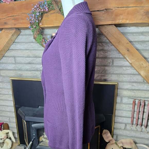 APT.9 Purple Sweater Button Down Size Medium from Kohl's 501 Plum Berry (NWT) - Picture 6 of 8